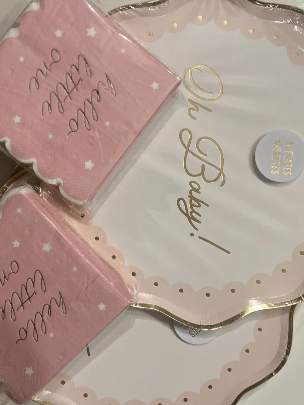 Baby Shower Party Supplies for Girls (Plates and napkins) NWT (p/s/x)